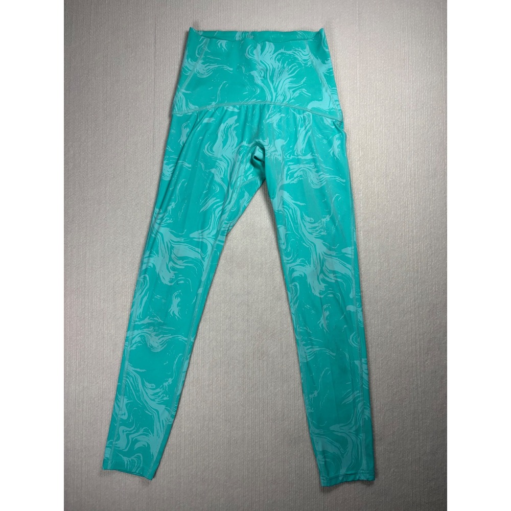 Gymshark Adapt Animal Seamless Leggings Teal Green Marble Scrunch Butt Small